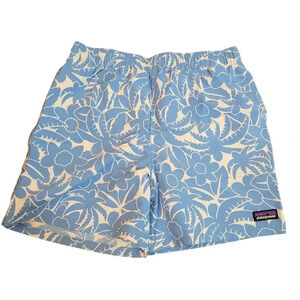Patagonia Boys Swim Shorts Size XL(14) Multicolor 100% Nylon Logo Floral Pull On